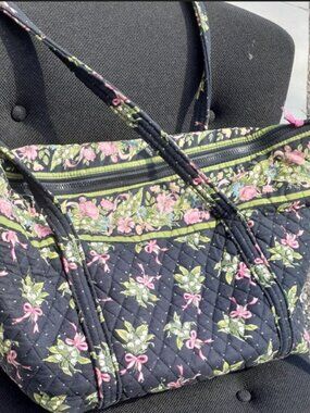 Two Vera Bradley items Lily of the Valley Purse and travel bag fore toiletries